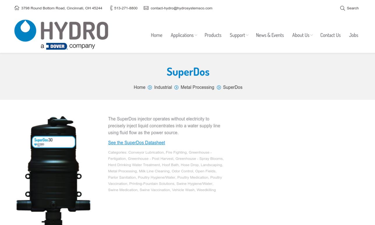 Hydro Systems Company Filtering Systems